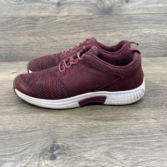 Orthofeet Shoes - Orthofeet 845 Walking Shoes Women 10 Burgundy Knit Suede Orthopedic Sneakers